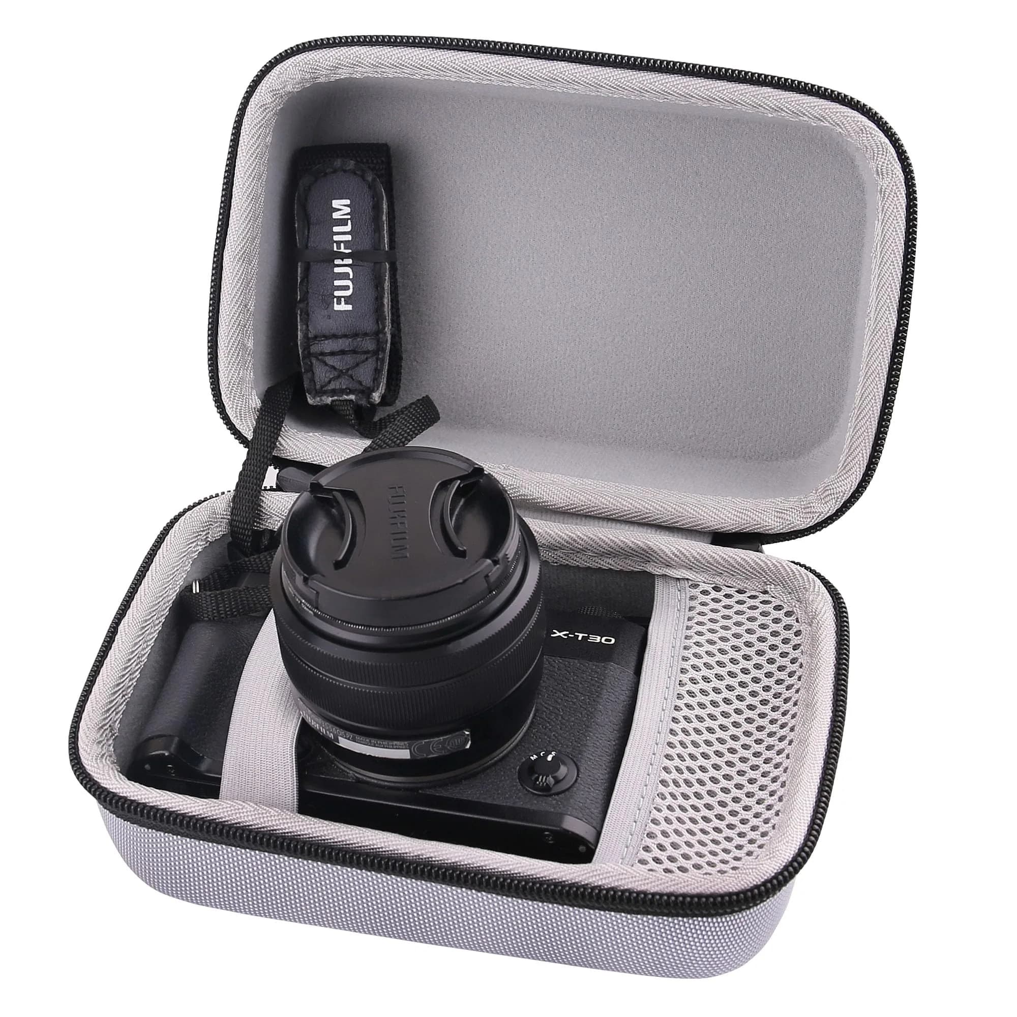 WAIYUCN Hard Carrying Case for Fujifilm X-T50,X-T5,X-T30 II, X-T30, X-T10, X-T20 | Impact-Resistant EVA — grey