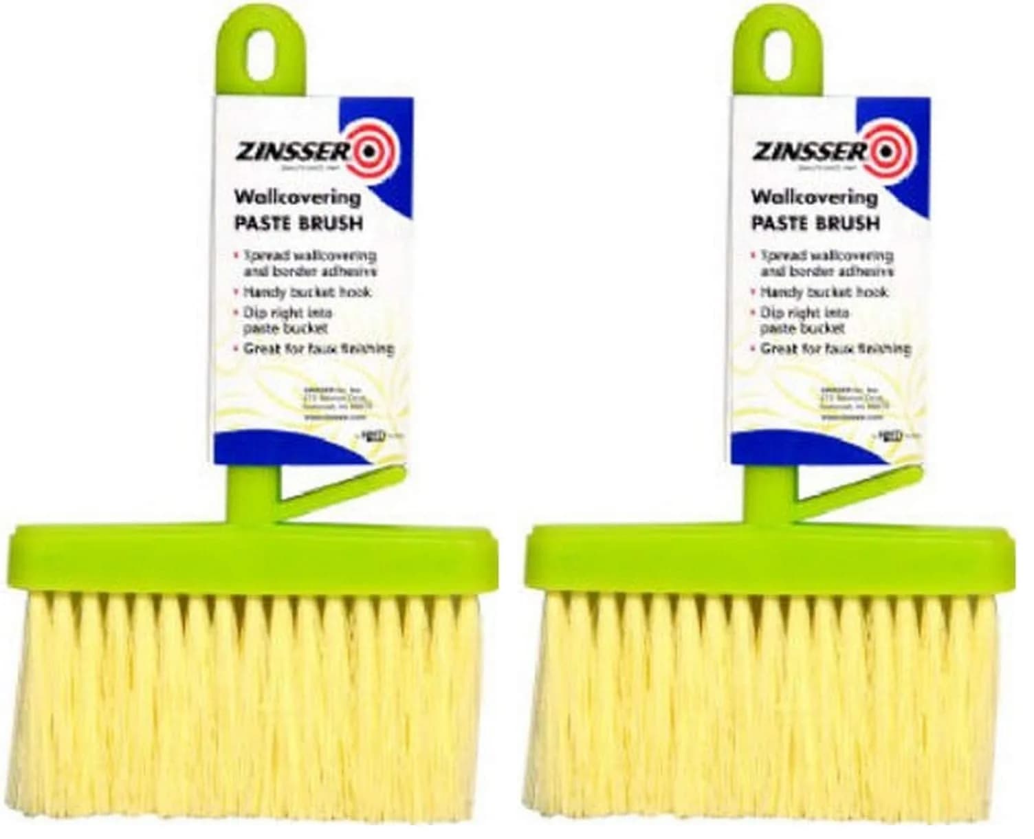 Zinsser Paste Brush Pack of 2 | 6" Wallcovering & Border Adhesive Brush for Faux Finishing - main product image