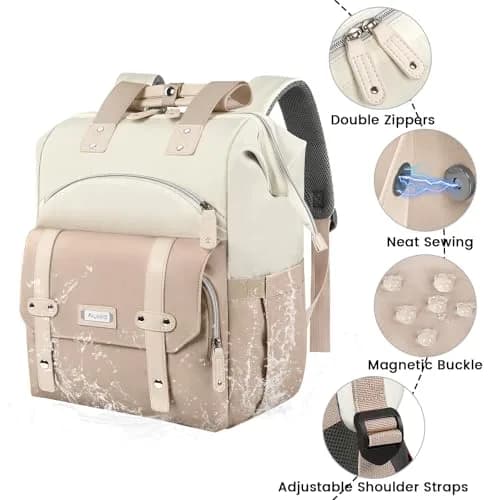 FALANKO Water Resistant Laptop Backpack for Women, 15.6 Inch | Large Capacity & RFID Security thumbnail 3