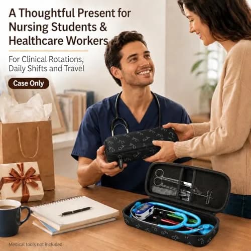 ALKOO Stethoscope Case for 3M Littmann Classic III/Cardiology IV, Blackheart | Hard Shell Protection for Medical Professionals thumbnail 8