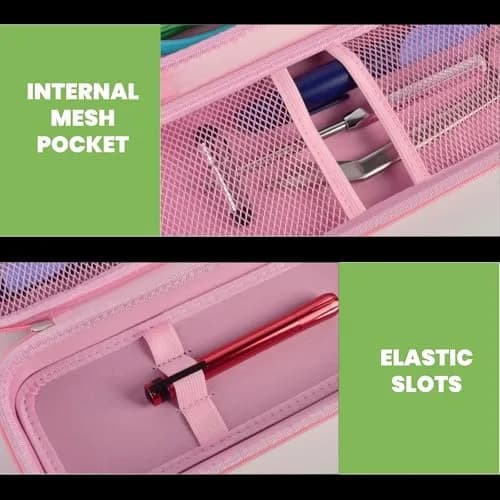 ALKOO Stethoscope Case for 3M Littmann Classic III/Cardiology IV & MDF, Pink | Heavy Duty EVA Hard Shell Organizer with Smart Storage for Medical Professionals thumbnail 3