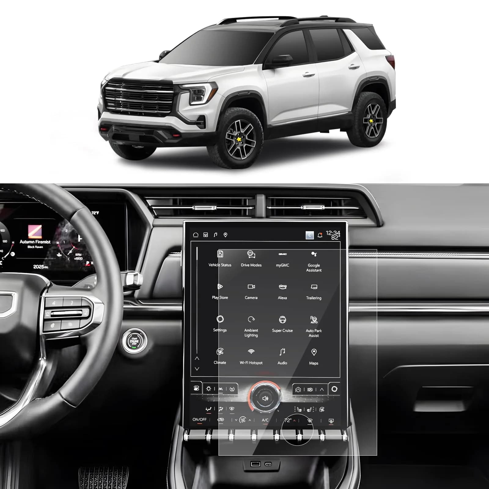 SKTU 15-Inch GMC Terrain Screen Protector for 2025+ | Ultra HD, Anti Glare & Scratch, 9H — 15-Inch for 2025 2026 2027 Terrain Nano