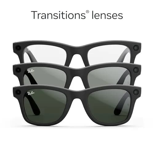 Meta Ray-Ban Meta (Gen 1) Wayfarer Large Matte Black Smart AI Glasses | 12MP Camera, Open-Ear Audio, 32GB Storage thumbnail 2