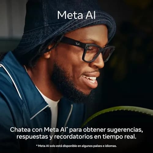 Meta Ray-Ban Meta (Gen 1) Wayfarer Large Matte Black Smart AI Glasses | 12MP Camera, Open-Ear Audio, 32GB Storage thumbnail 3