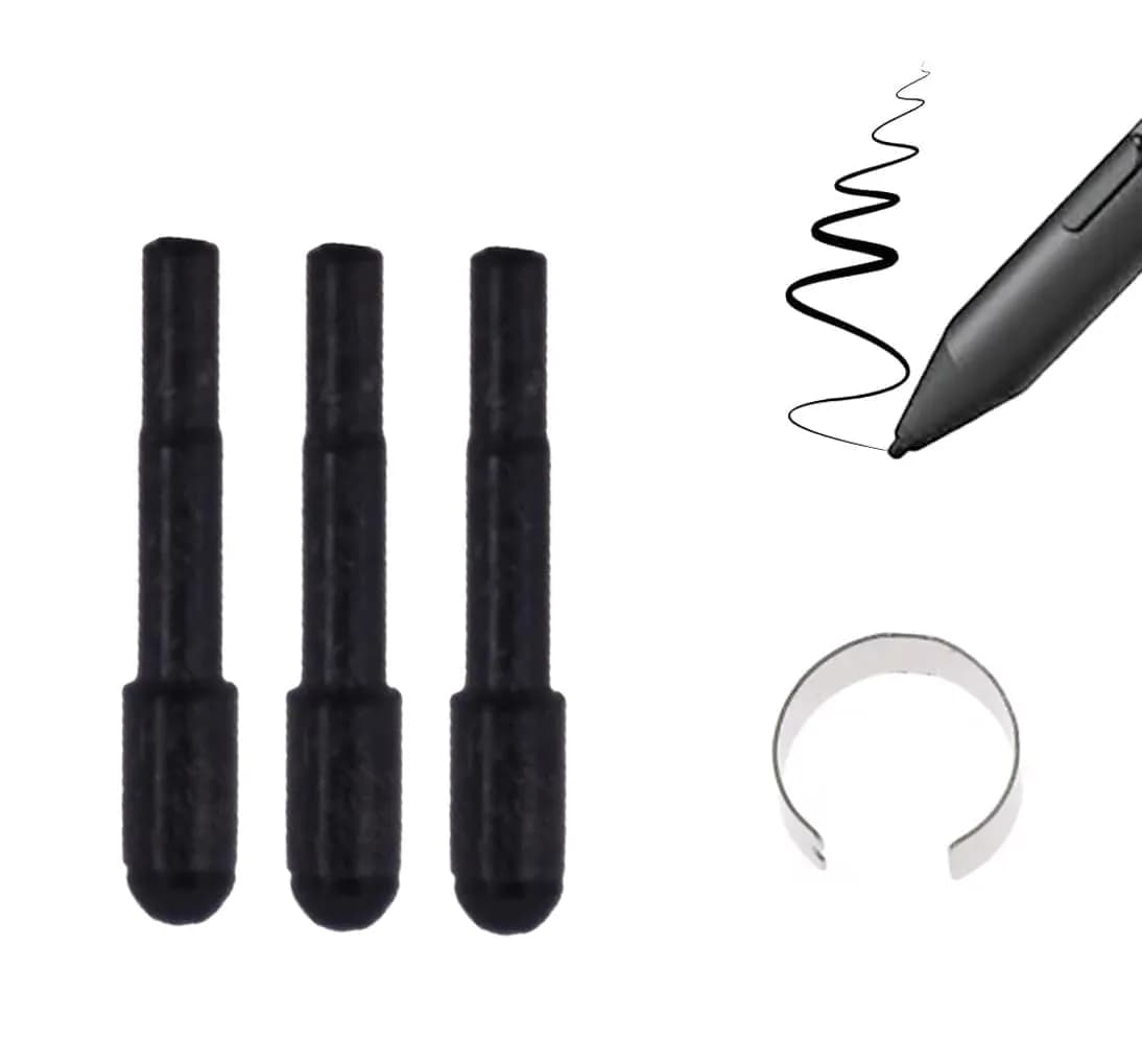 TALTAW Replacement Nibs for Lenovo Active Pen 2 Stylus Pen Tips (3-Pack) | Smooth & Precise Writing for Yoga Laptops — Black