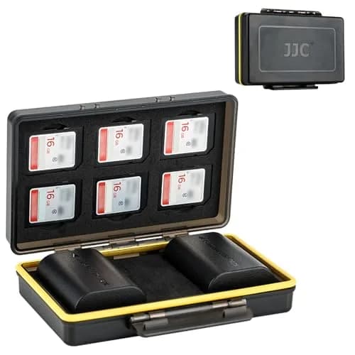 JJC LP-E6 LP-E6N LP-E6NH Battery SD Card Case Holder for 6 SD 2 Battery Water-Resistant Camera Storage (15.99 USD) thumbnail 1