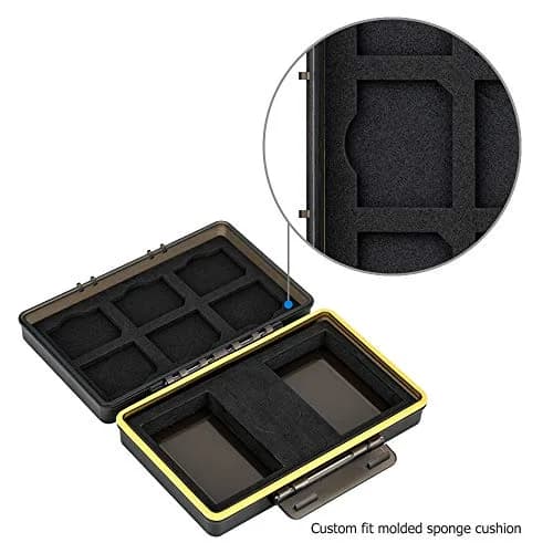 JJC LP-E6 LP-E6N LP-E6NH Battery SD Card Case Holder for 6 SD 2 Battery Water-Resistant Camera Storage (15.99 USD) thumbnail 5