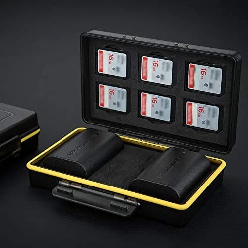JJC LP-E6 LP-E6N LP-E6NH Battery SD Card Case Holder for 6 SD 2 Battery Water-Resistant Camera Storage (15.99 USD) thumbnail 9