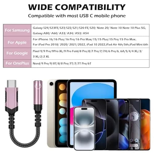 iMangoo USB C to 3.5mm Headphone Adapter | High-Quality DAC, Compact & Durable thumbnail 6