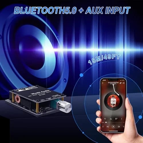 ARRAROWN ZK-1002 Bluetooth 5.0 Amplifier Board 100W x 2 (200W Total) HiFi Stereo Amp Module thumbnail 3