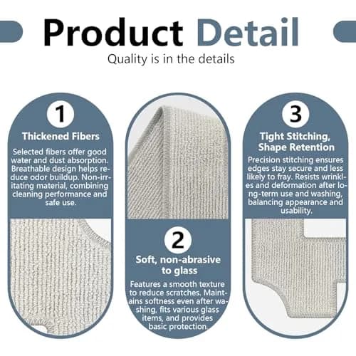 Frexusuent Replacement Mop Pads for Ecovacs Winbot W2 Omni, W1 Pro, W1 Window Vacuum Cleaner (9-Pack) thumbnail 3