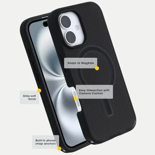OtterBox Symmetry Series Soft Touch Case for iPhone 16 Pro Max - Dark Echo | 77.62 g (0.17 lb) thumbnail 6