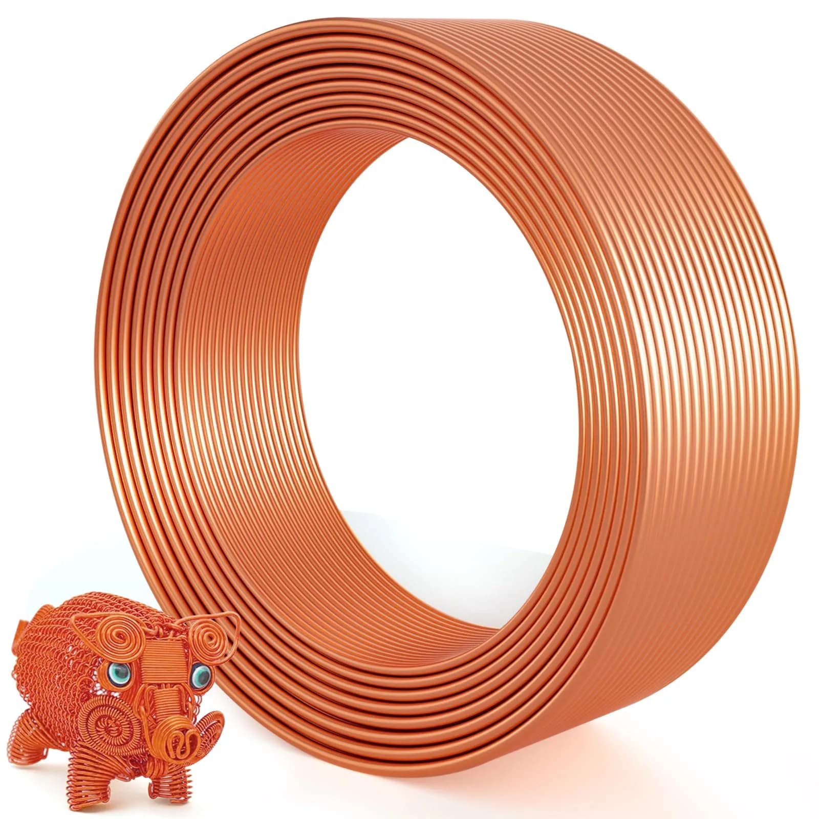 Cruzix 18 Gauge Aluminum Craft Wire 328 FT (100 m) | Bendable Silver Metal Wire for Jewelry Making & Sculpting — Copper
