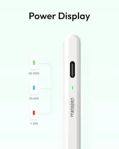 Metapen Pencil Air8 Stylus for iPad 2018-2026 | 10-Min Faster Charge, Palm Rejection, 20-Hr Battery thumbnail 8