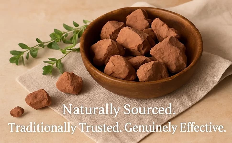EcoVista Natural Red Edible Clay Chunks | Organic, Pure, 4 oz (114gm), Ideal for Eating & Skin Care thumbnail 2