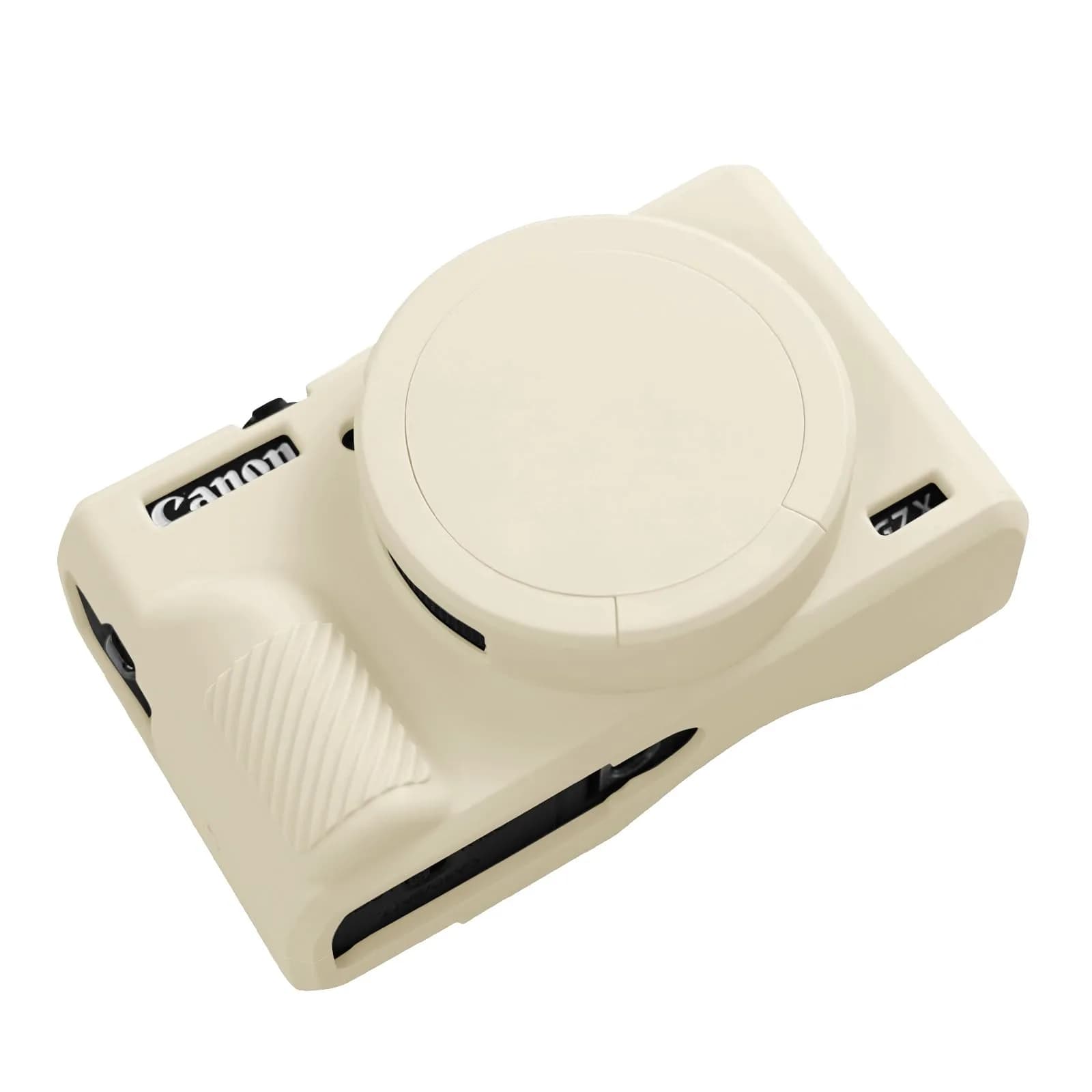 Easy Hood Silicone Camera Case for Canon G7X Mark III (Beige) | Enhanced Grip & Shock Absorption