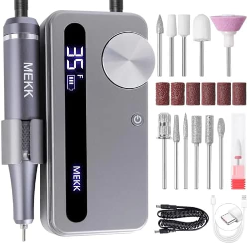 MEKK Professional Cordless Nail Drill 35000RPM E-File | Salon-Grade Performance for Acrylic Gel Nails thumbnail 1