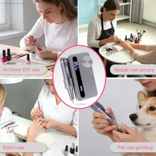 MEKK Professional Cordless Nail Drill 35000RPM E-File | Salon-Grade Performance for Acrylic Gel Nails thumbnail 8