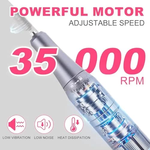 MEKK Professional Cordless Nail Drill 35000RPM E-File | Salon-Grade Performance for Acrylic Gel Nails thumbnail 2