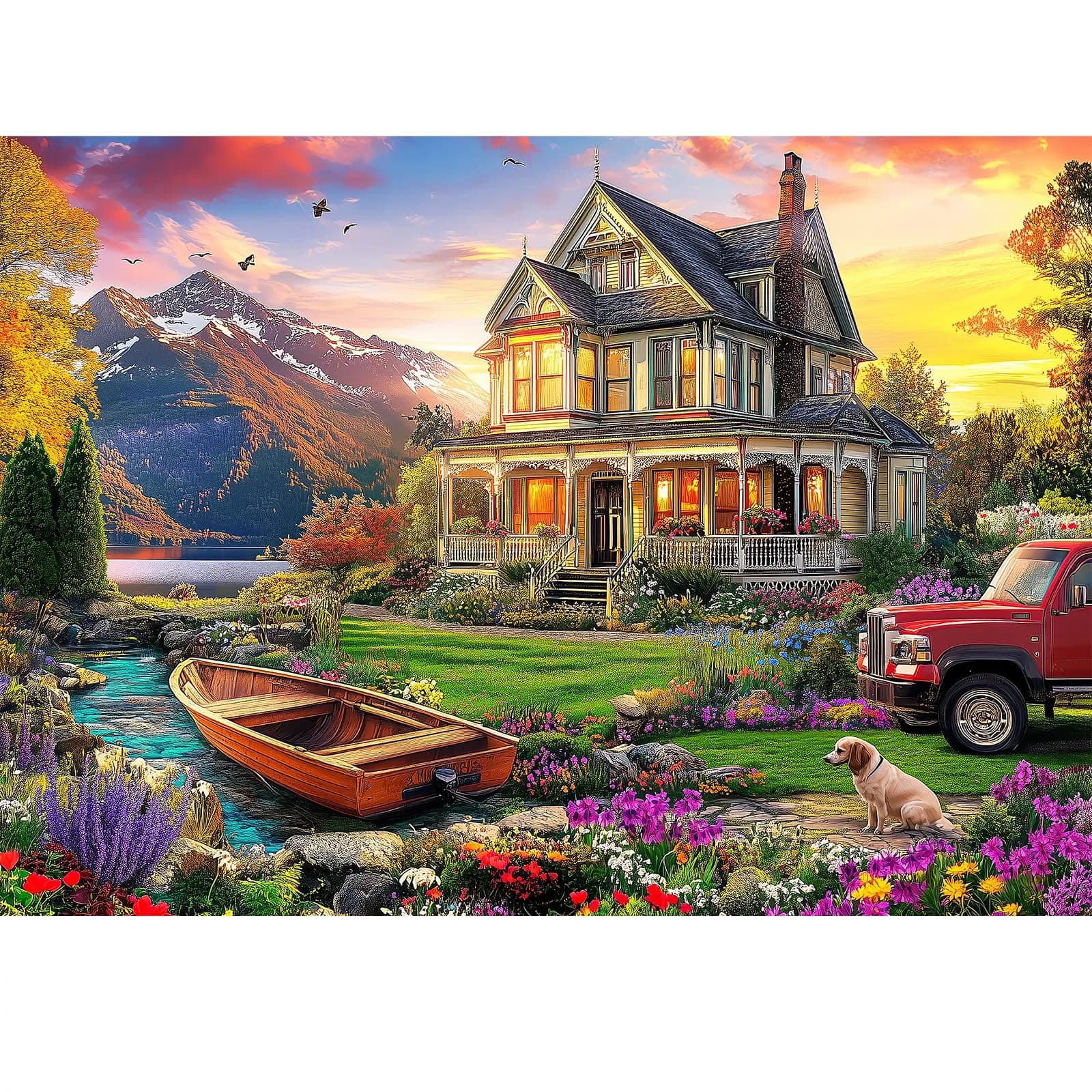 VOLUVOLU 1000 Piece Puzzles Autumn Landscape | Challenging & Durable for Adults