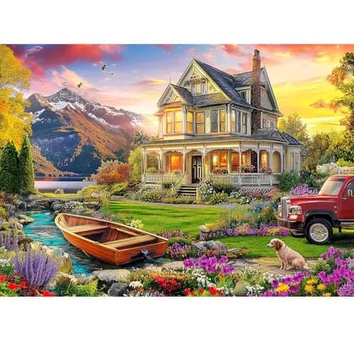 VOLUVOLU 1000 Piece Puzzles Autumn Landscape | Challenging & Durable for Adults thumbnail 1