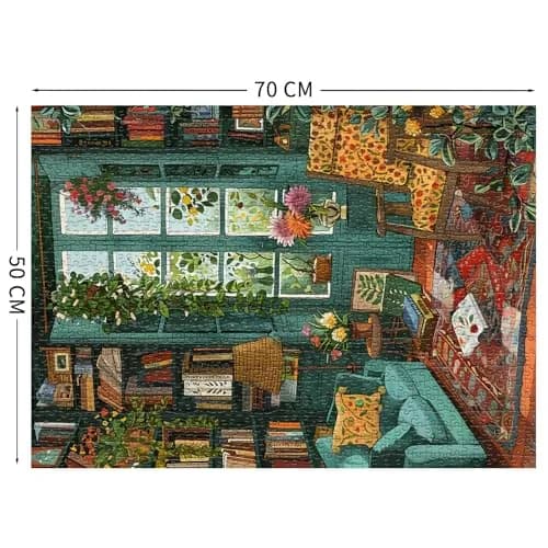 TangComplete Cozy Study Jigsaw Puzzle 1000 Pieces 70x50cm | Educational & Non-Toxic thumbnail 2