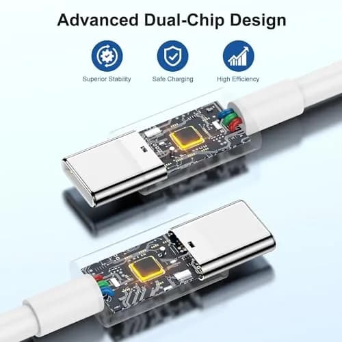 Cerdeti 20W USB-C PD Fast Charger & 10ft Cable Set | 220V Compatible for iPhone, iPad, Pixel, Samsung thumbnail 4