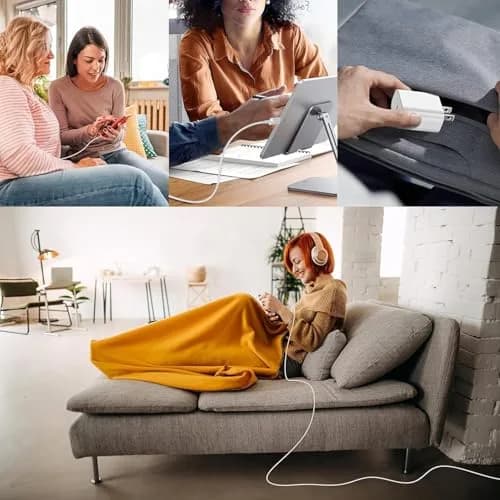 Cerdeti 20W USB-C PD Fast Charger & 10ft Cable Set | 220V Compatible for iPhone, iPad, Pixel, Samsung thumbnail 6
