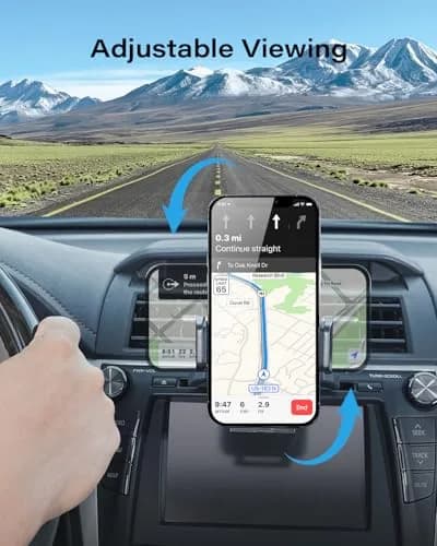 APPS2Car Sturdy CD Slot Phone Mount with Upgraded Wireless Charger 15W | One-Hand Operation, Hands-Free Car Phone Holder Compatible with iPhone 17 Pro Max Plus 16 15 14 13 12 11, Samsung S25 S24 S23 thumbnail 4