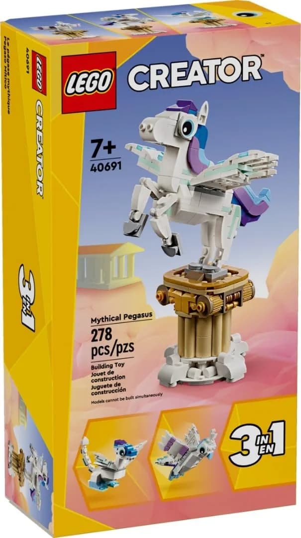 LEGO Creator Mythical Pegasus 40691 | 278 Pieces, Build 3 Mythical Animals, Gift for Kids 7+