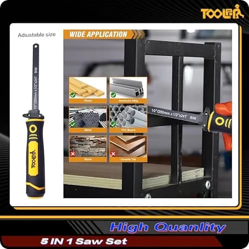 TOOLAN 5-In-1 Multi-Blade Handsaw for Woodworking & Drywall | Ergonomic, Durable, Compact thumbnail 7