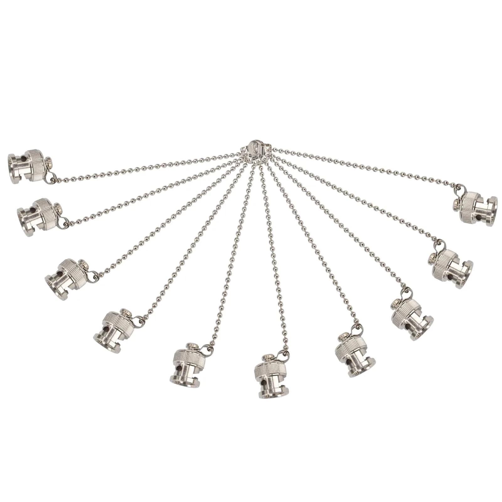 Boobrie BNC Dust Cap 5-Pack with Chain | Waterproof & Dustproof RF Coaxial Adapter Covers (13.7mm Diameter) — 10PCS
