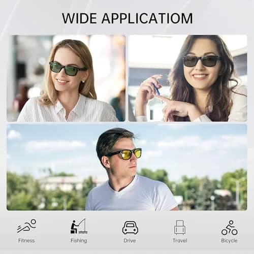 HIBLOKS Polarized Clip-on Sunglasses for Ray-Ban Meta Wayfarer RW4006/RW4012 (50-22) - 2-Pack (Black+Brown) thumbnail 6
