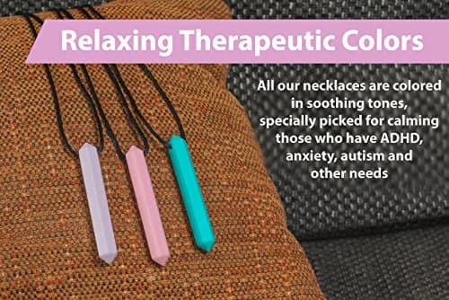 Tilcare Chew Chew Discreet Pencil Chew Necklaces 8-Pack | Calming Sensory Oral Motor Aid thumbnail 3