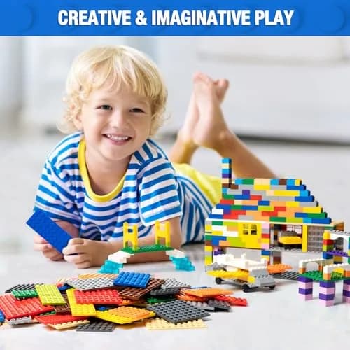 MANNIDOO 110 Pieces Small Building Plates Set, Light Grey | Educational STEM Learning thumbnail 5