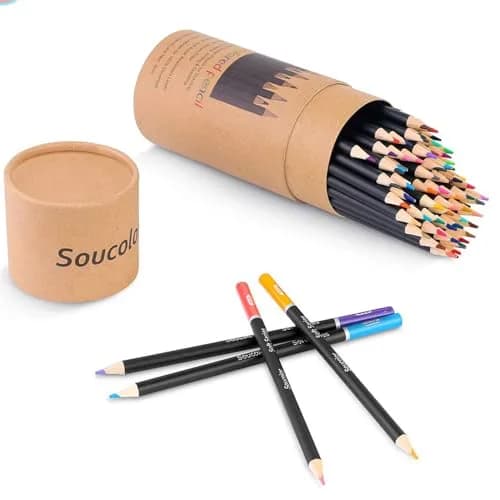 Soucolor 72 Colored Pencils Set with Cylinder Case | ASTM D-4236 Certified thumbnail 8