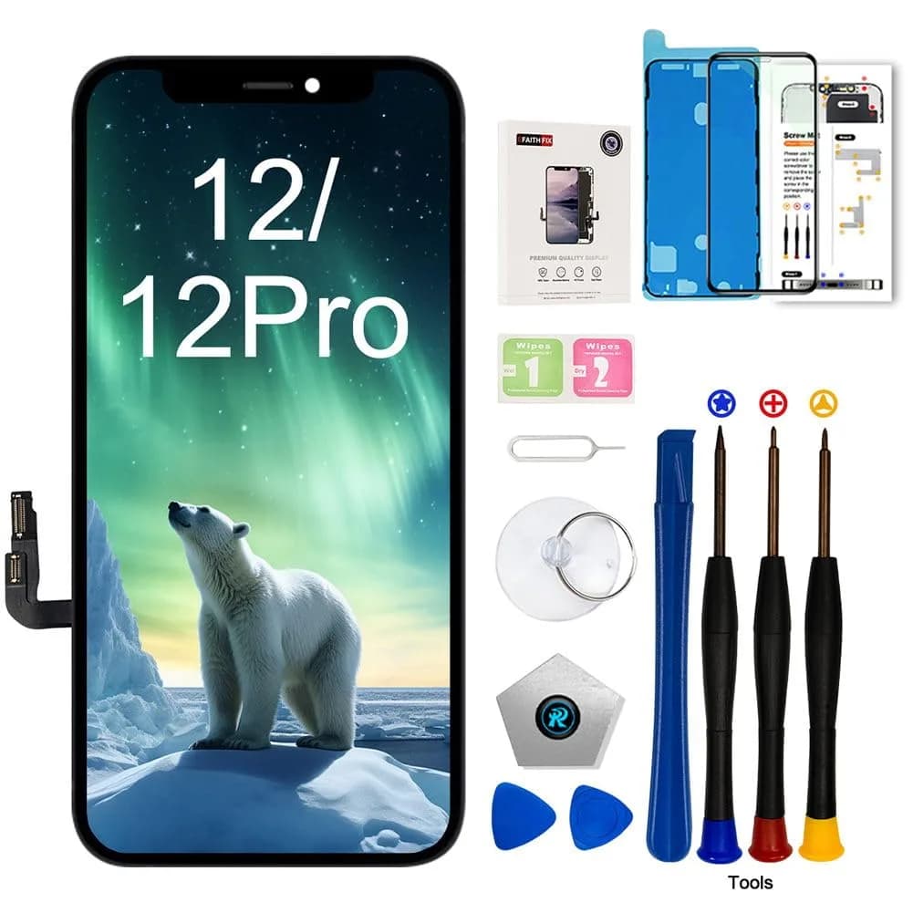 EFAITHFIX iPhone 11 Screen Replacement LCD Assembly 6.1 Inch | Incell Display with Tools — for iPhone 12/12 Pro