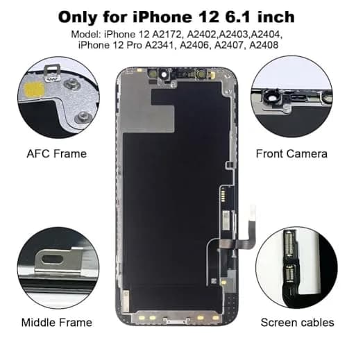 EFAITHFIX iPhone 12/12 Pro Screen Replacement LCD 6.1 inch (15.5 cm) | Incell Display with 3D Touch thumbnail 3