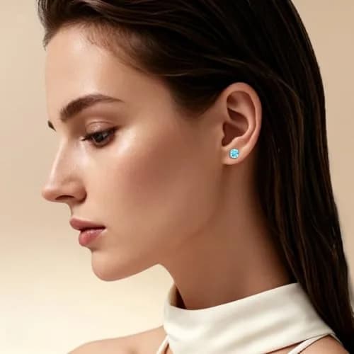 TitanHeart Hypoallergenic Titanium CZ Screw Back Studs Earrings 6mm (0.24 Inch) | Secure & Allergy-Free for Sensitive Ears thumbnail 2