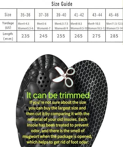 Generic Cloud Soles Arch Support Insoles for Men & Women, Black, M (25.4cm / 10in) thumbnail 2
