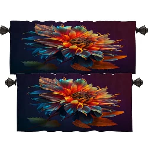 Shrahala Black 2 Pack Curtain | Blackout Thermal Insulated Rod Pocket Window Treatment thumbnail 1