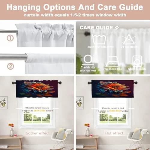 Shrahala Black 2 Pack Curtain | Blackout Thermal Insulated Rod Pocket Window Treatment thumbnail 4