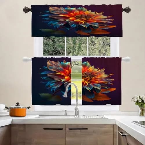 Shrahala Black 2 Pack Curtain | Blackout Thermal Insulated Rod Pocket Window Treatment thumbnail 8