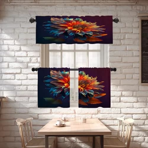Shrahala Black 2 Pack Curtain | Blackout Thermal Insulated Rod Pocket Window Treatment thumbnail 2