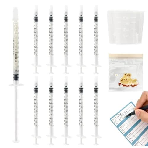 Kid2Kit 1mL Colostrum Syringes with Caps & Accessories Kit (50 Count, 1ml Each) | BPA-Free, Individually Wrapped thumbnail 1