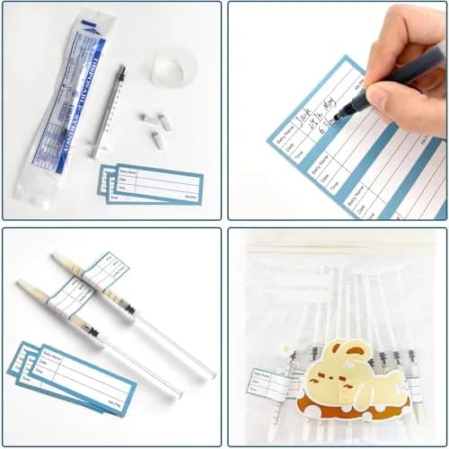 Kid2Kit 1mL Colostrum Syringes with Caps & Accessories Kit (50 Count, 1ml Each) | BPA-Free, Individually Wrapped thumbnail 4