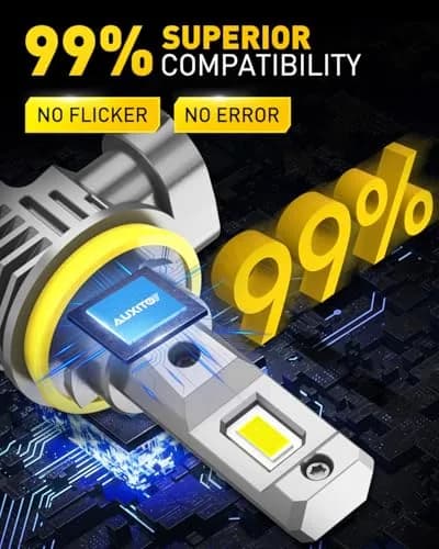 AUXITO H11 H8 H16 LED Fog Light Bulbs 6500K | 600% Brighter, 50,000H Durability, Plug & Play (Pack of 2) thumbnail 4