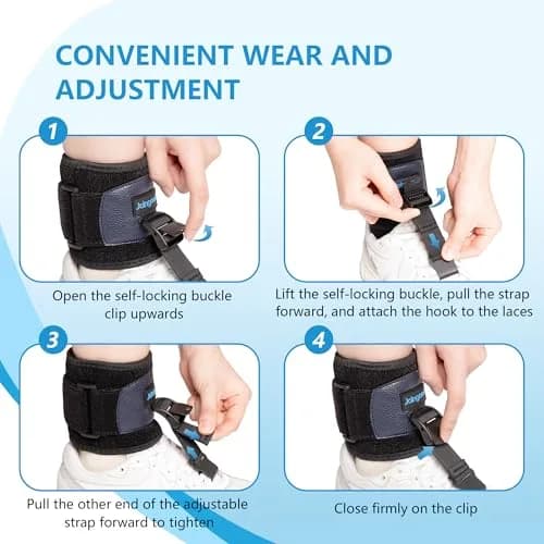 joingood AFO Foot Drop Brace for Walking | Adjustable Support for Drop Foot, Soft & Durable, Fits Left or Right Foot (S/M) thumbnail 7