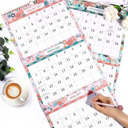 Coboll Wall Calendar 2026-2027 | 3 Month Wall Calendar Display, 11.25" x 26" thumbnail 7