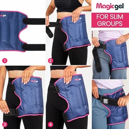 Magic Gel Extra Large Hip Ice Pack Wrap | Reusable Cold Pack for Hip Bursitis & Surgery Relief thumbnail 8
